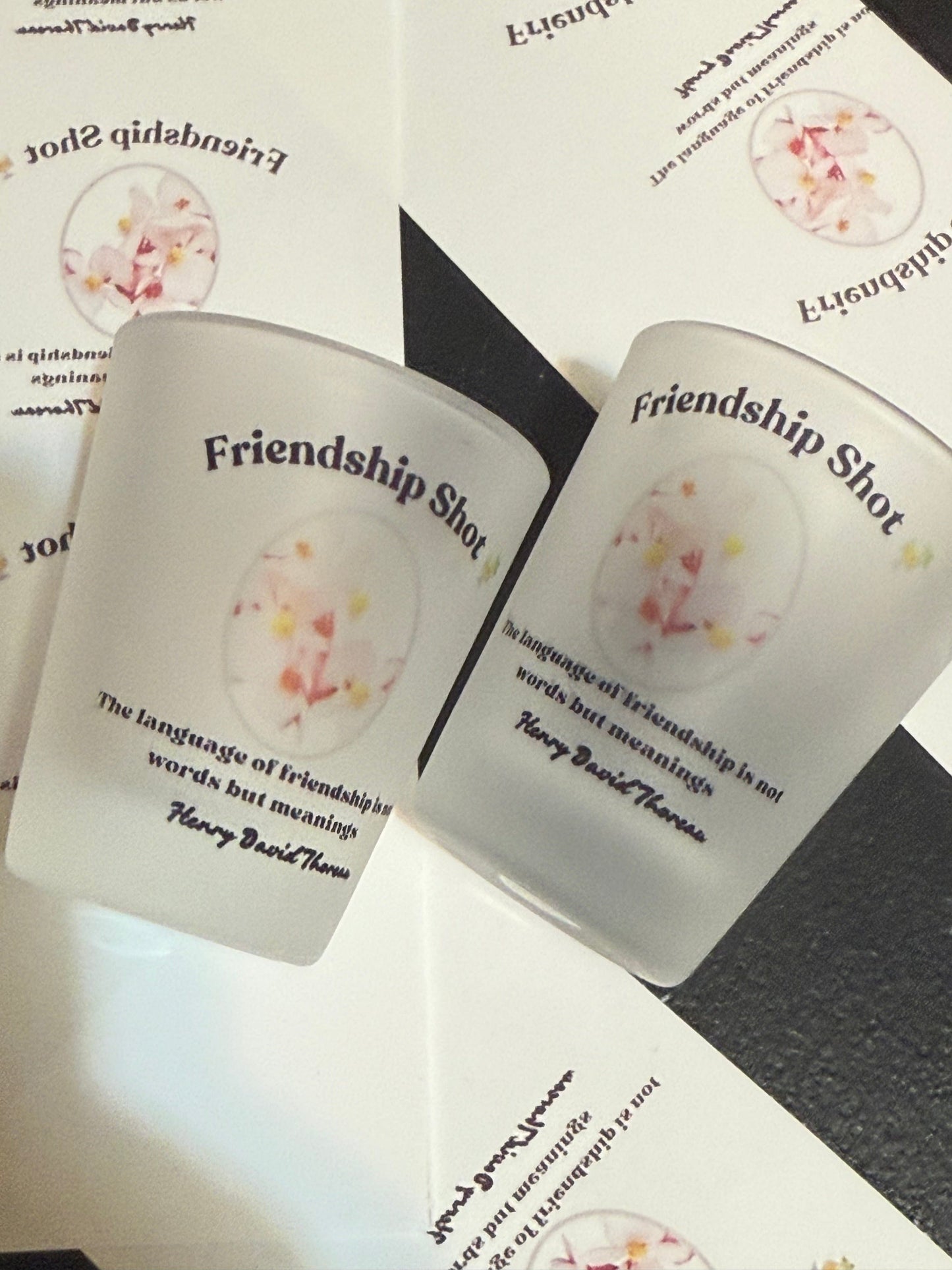 Friendship shot glass