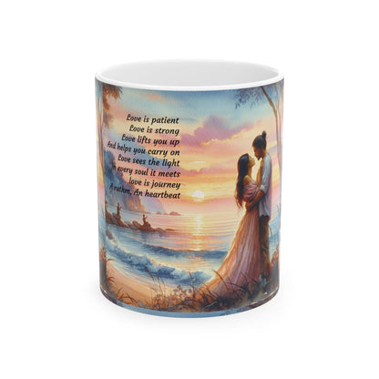 Romantic Sunset Ceramic Mug – Inspirational Love Quote