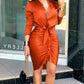Women's Lace-up Midi Shirt, Elegant Fashion Party Dress
