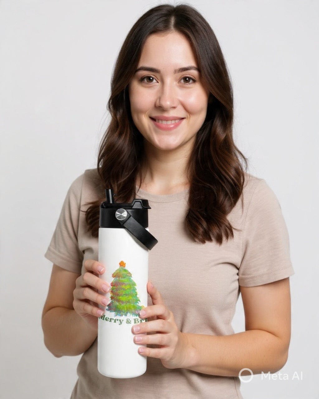 Merry & Bright Christmas Tumbler – 20oz Insulated Stainless Steel Holiday Cup