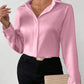 Women's Satin Silk-like Long-sleeved Shirt