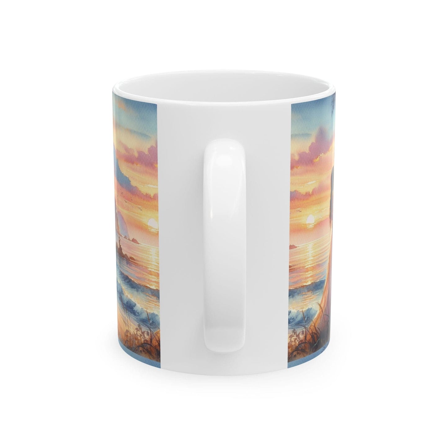 Romantic Sunset Ceramic Mug – Inspirational Love Quote