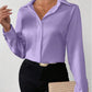 Women's Satin Silk-like Long-sleeved Shirt