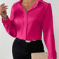 Women's Satin Silk-like Long-sleeved Shirt